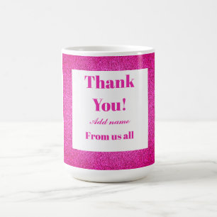 Taza De Café Gracias personalizados de todos nosotros mug