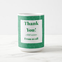 Taza De Café Gracias personalizados de todos nosotros mug