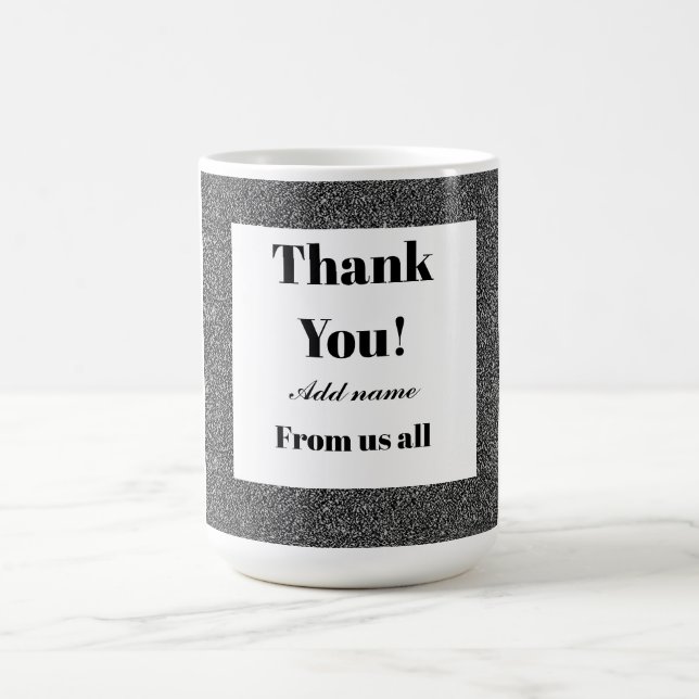 Taza De Café Gracias personalizados de todos nosotros mug (Centro)