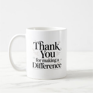 Taza De Café Gracias Personalizados Por Hacer Una Diferencia