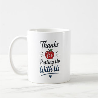 Taza De Café Gracias por Aguantar con Nosotros Personalizado