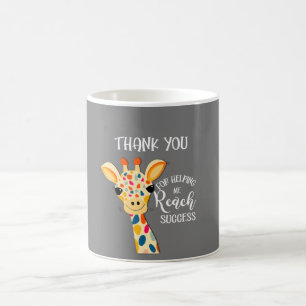 Taza De Café gracias por ayudarme a alcanzar el éxito giraffe 