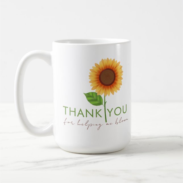Taza De Café Gracias Por Ayudarme A Bloom Mug (Izquierda)