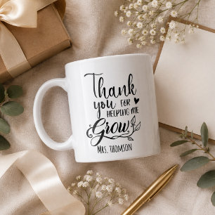 Taza De Café Gracias por ayudarme a crecer 