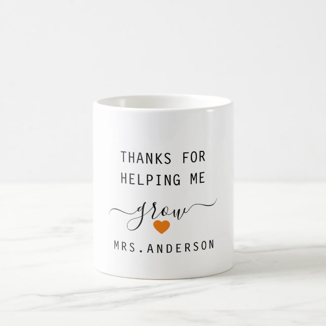 Taza De Café "Gracias por ayudarme a crecer" (Centro)