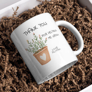 Taza De Café Gracias por ayudarme a cultivar maestría de maceta