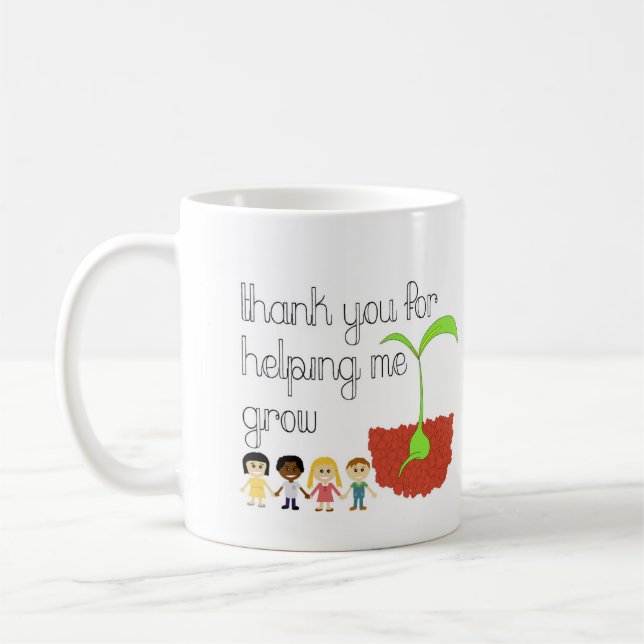 Taza De Café Gracias por ayudarme crecen (Izquierda)