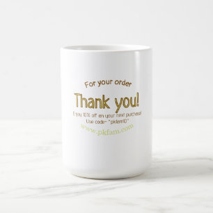Taza De Café Gracias por la compra detalle de negocio familiar