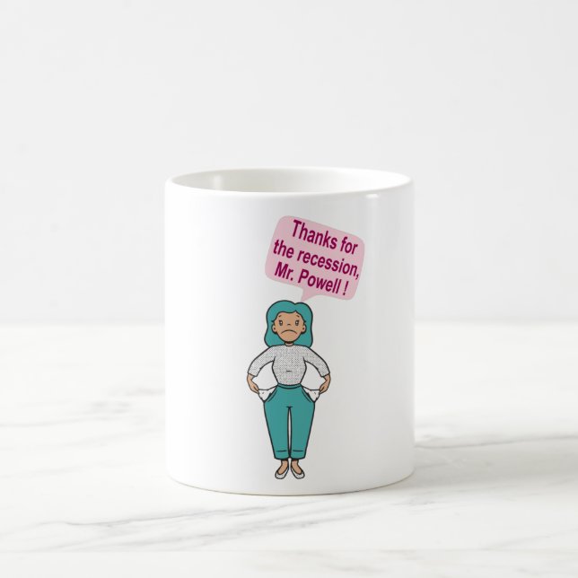 Taza De Café Gracias por la recesión, Sr. Powell (Centro)
