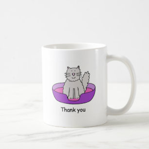 Taza De Café Gracias por ocuparse el gato