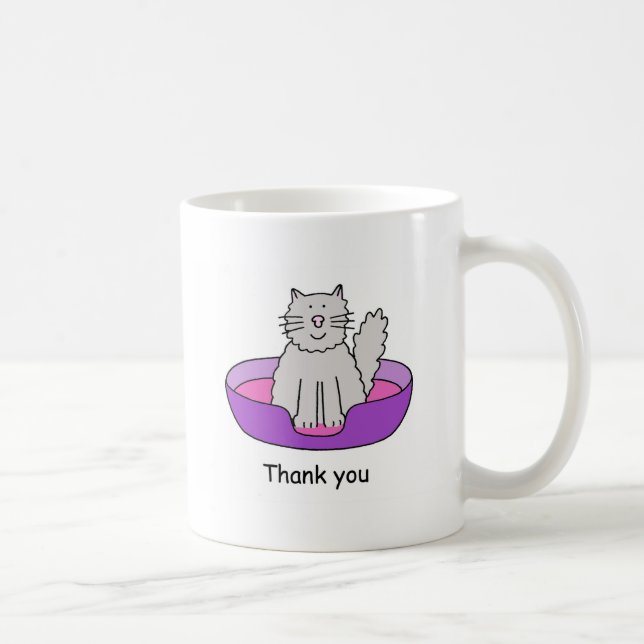 Taza De Café Gracias por ocuparse el gato (Derecha)