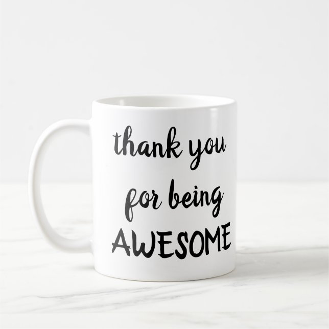 Taza De Café gracias por ser AWESOME mug (Izquierda)