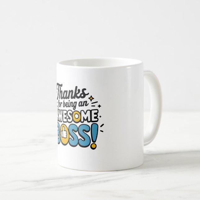 Taza De Café Gracias por ser un impresionante jefe (Anverso derecho)