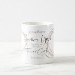 Taza De Café Gracias por ser una chica florida<br><div class="desc">Dé las gracias con estilo con este diseño de moda con líneas de efecto de garty garbble y la tipografía principal Gracias y Flor Girl en una escritura marrón oscura muy elegante. Personalice fácilmente el resto del texto y puede cambiar los colores de texto editables si lo desea a través...</div>