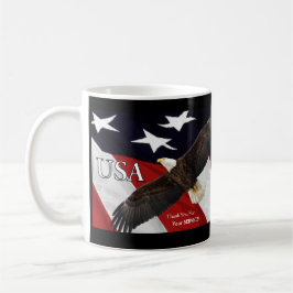 Taza De Café Gracias Por Su Águila De Servicio
