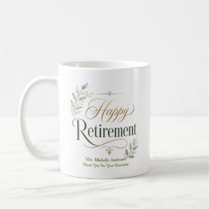 Taza De Café Gracias Por Su Liderazgo Nombre Personalizado