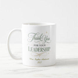 Taza De Café Gracias Por Su Liderazgo Personalizado 