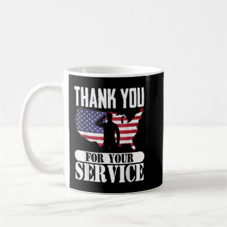 Taza De Café Gracias Por Su Servicio, Patriotic Veterans Day