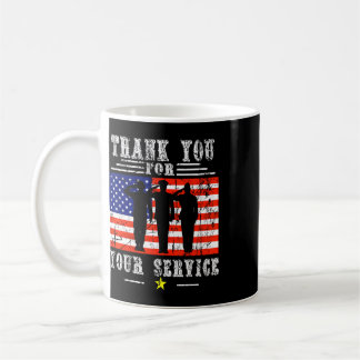 Taza De Café Gracias por sus servicios Patriótico - Veteranos D