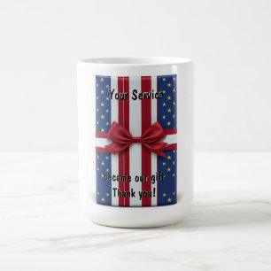 Taza De Café Gracias por tu Pegatina de servicio