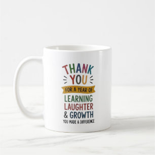 Taza De Café Gracias por un año de aprendizaje 