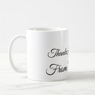 Taza De Café gracias por venir agregar nombre mensaje de texto 
