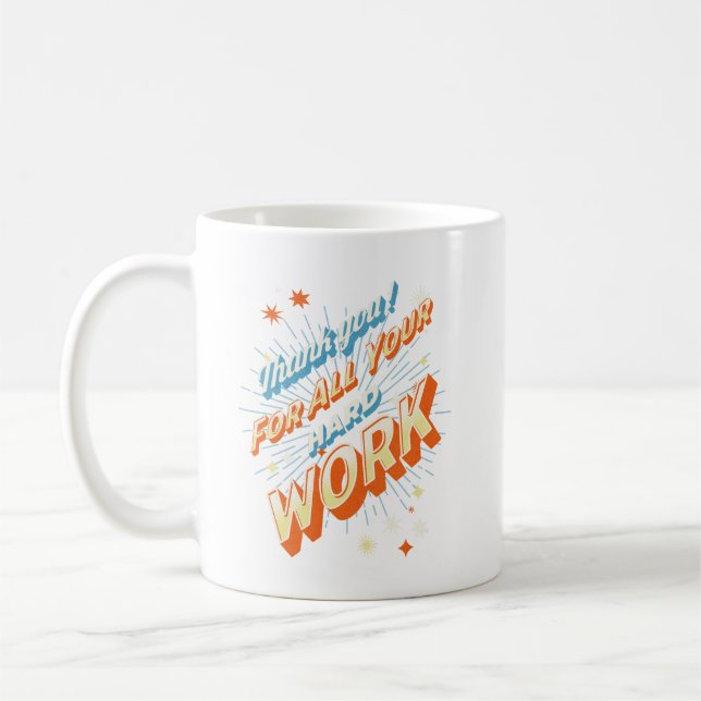 Taza De Café Gracias Profesionales Administrativos Felices (Izquierda)