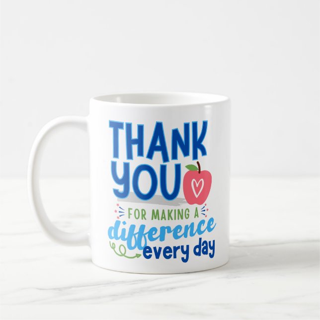 Taza De Café Gracias Profesor, Gracias Director (Izquierda)