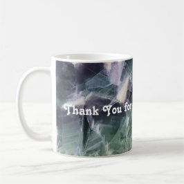 Taza De Café Gracias Profesor Green Purple Fluorite Photo Gem