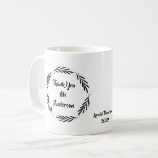 Taza De Café Gracias Profesor Leaf Wreath Coffee Mug