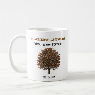Taza De Café Gracias profesor - Maestros crían mentes, corazone