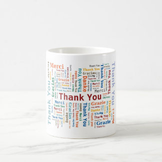 Taza De Café Gracias redactar la nube en 5 idiomas -