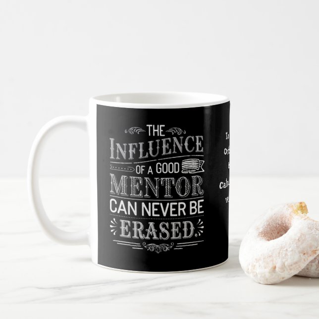 Taza De Café Gracias regalo mentor personalizado increíble (Con donut)