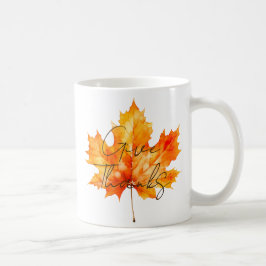 Taza De Café Gracias Saltos de Caída Acción de Gracias