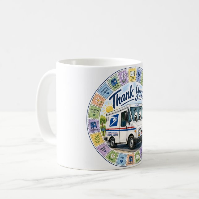 Taza De Café Gracias trabajadores postales (Anverso izquierdo)
