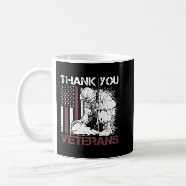 Taza De Café Gracias Veteranos camisetas Orgullosos Día de los  (Izquierda)