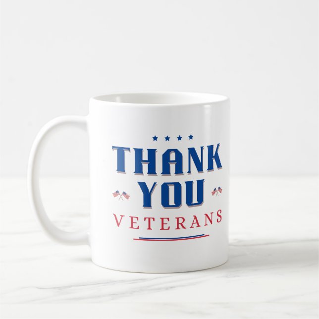 Taza De Café Gracias Veteranos Orgullosos Soldados Militares (Izquierda)