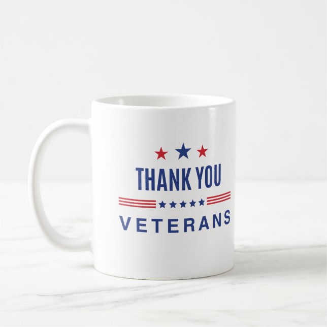 Taza De Café Gracias Veteranos Orgullosos Soldados Militares (Izquierda)
