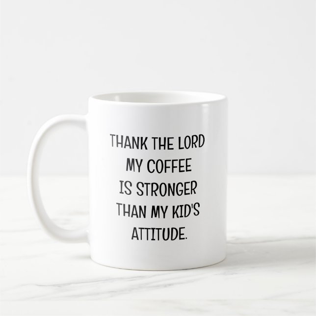 Taza De Café Graciosa actitud de un chico para los padres (Izquierda)