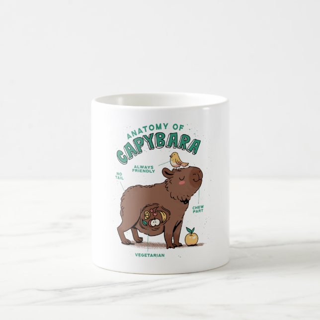 Taza De Café Graciosa anatomía de Capybara (Centro)