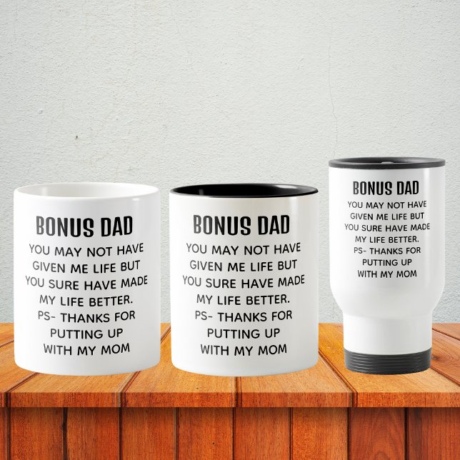 Taza De Café Graciosa Apreciación de Bonus Dad (Funny Bonus Dad Appreciation)