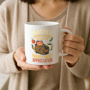 Taza De Café Graciosa Apreciación Del Profesor; Billetera De Pa