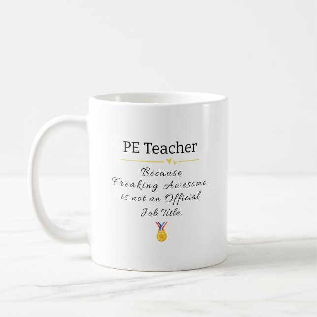 Taza De Café Graciosa Apreciación del profesor de EP (Izquierda)