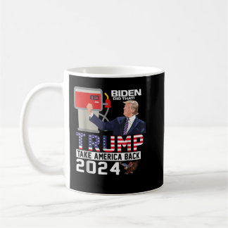 Taza De Café Graciosa Bandera Trump 2024 Anti Joe Biden Mean Tw