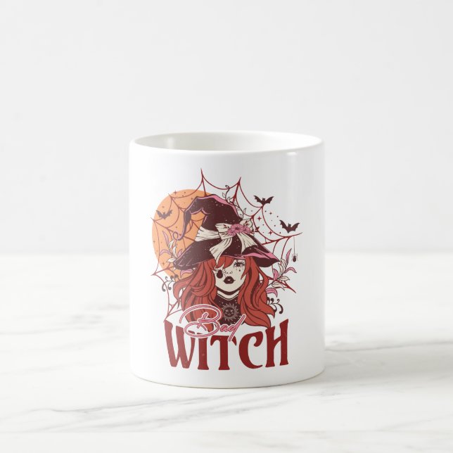 Taza De Café Graciosa Bruja de Halloween (Centro)