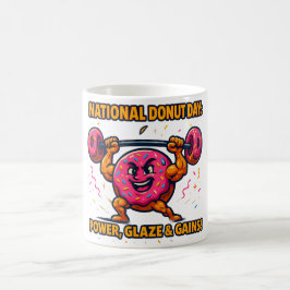 Taza De Café Graciosa Camiseta De Donut - Dulce, Colorida Y Tot