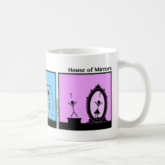Taza De Café Graciosa Casa Stickman De Espejos Mug