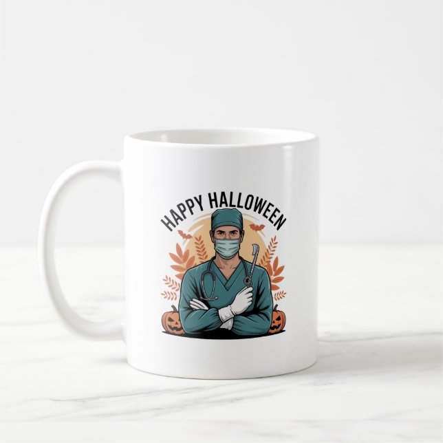 Taza De Café Graciosa cirugía de Halloween Mug (Izquierda)