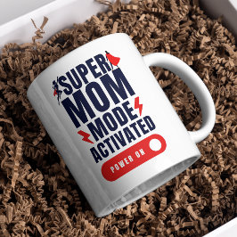 Taza De Café Graciosa cita activada en modo de supermamá Día de