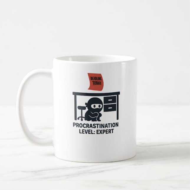 Taza De Café Graciosa cita de experto en dilación de Ninja (Izquierda)
